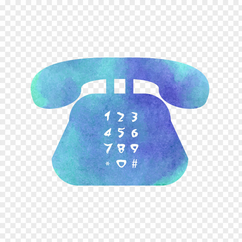 Hand Phone Telephone Watercolor Painting Mobile Icon PNG