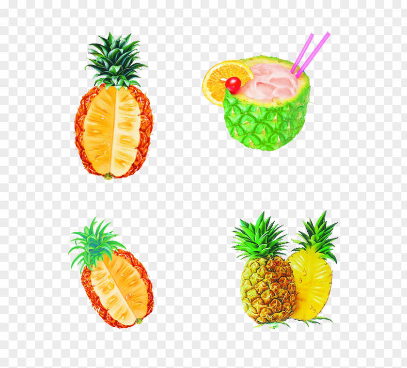 Pineapple Boluo Fan Tropical Fruit Dashu PNG