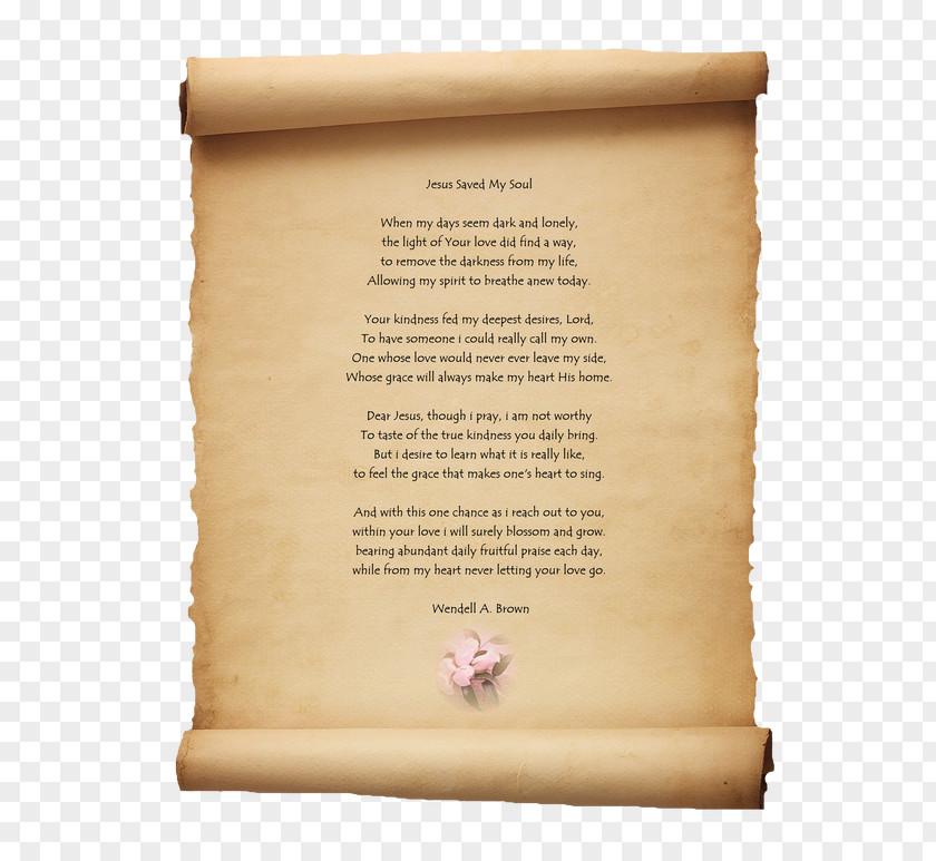 Poem Paper Scroll Parchment PNG