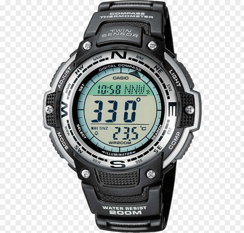 Watch Casio Clock Pro Trek Water Resistant Mark PNG