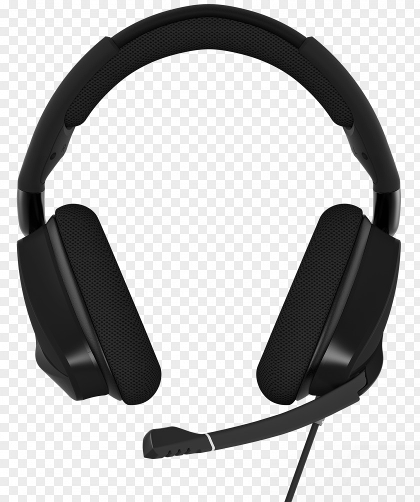 Black Headphones Corsair VOID PRO RGB 7.1 Surround Sound Headset Components PNG
