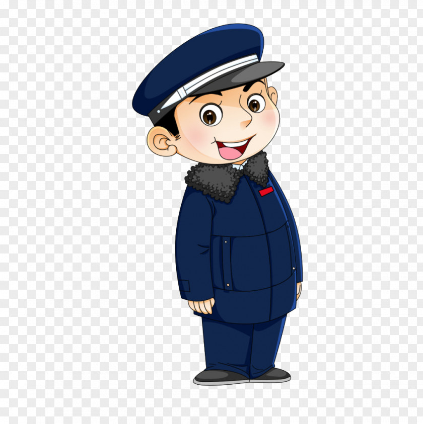 Police Uncle Cartoon PNG