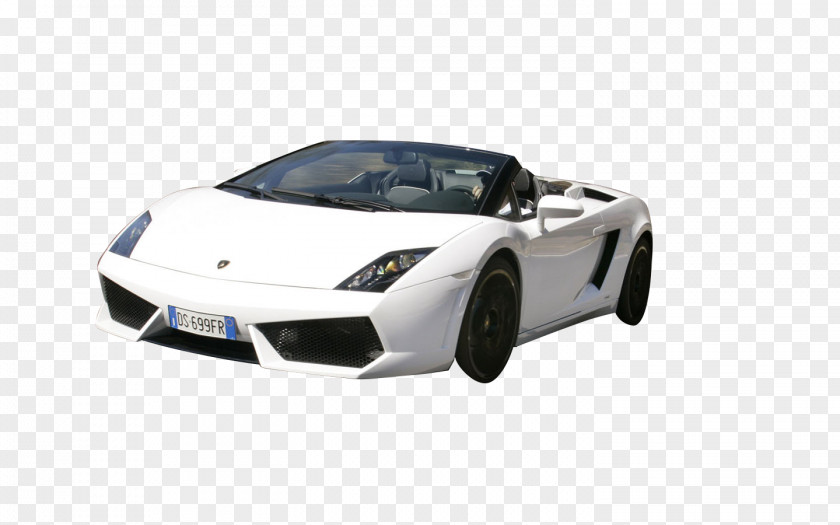 White Sports Car 2009 Lamborghini Gallardo Spyder Aventador PNG