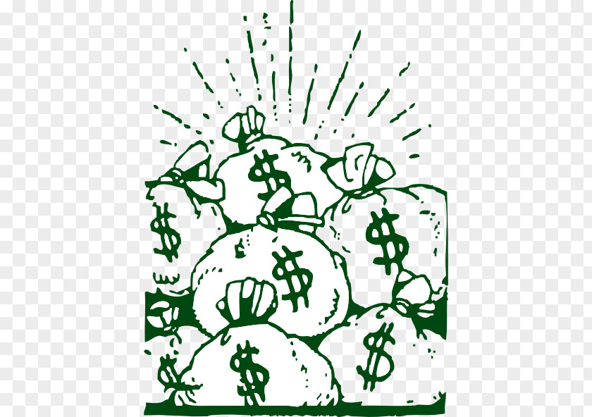 Cartoon Bag Of Money Banknote Clip Art PNG