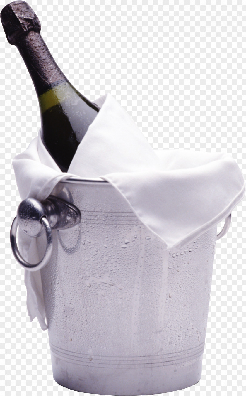 Champagne Wine Bottle Bucket PNG