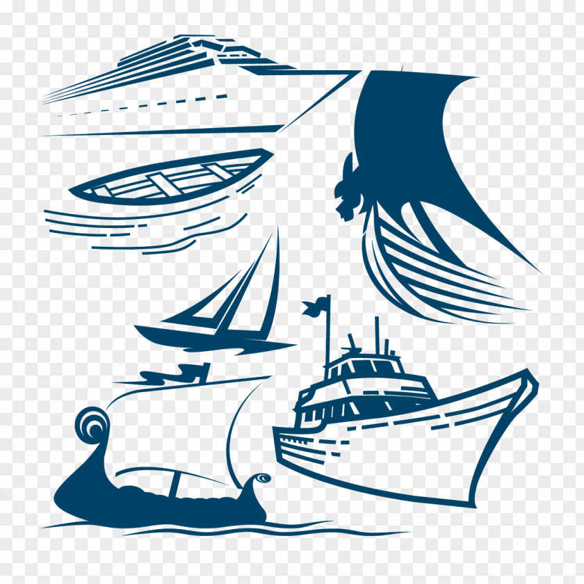 Sketch Boat Ship Silhouette Clip Art PNG