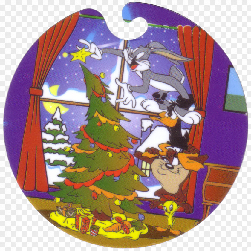 Christmas Tree Daffy Duck Tasmanian Devil Milk Caps Tweety Sylvester PNG