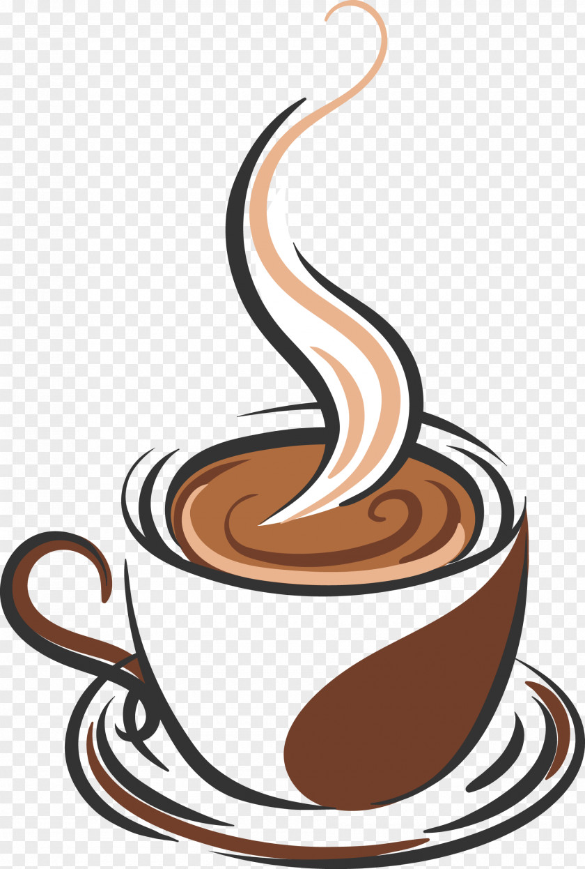 Hand Drawn Vector A Cup Of Coffee Bean Cafe PNG