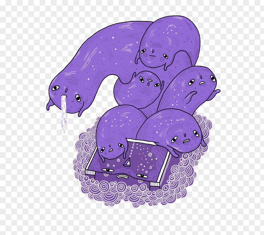 Purple Monster Illustrator Illustration PNG