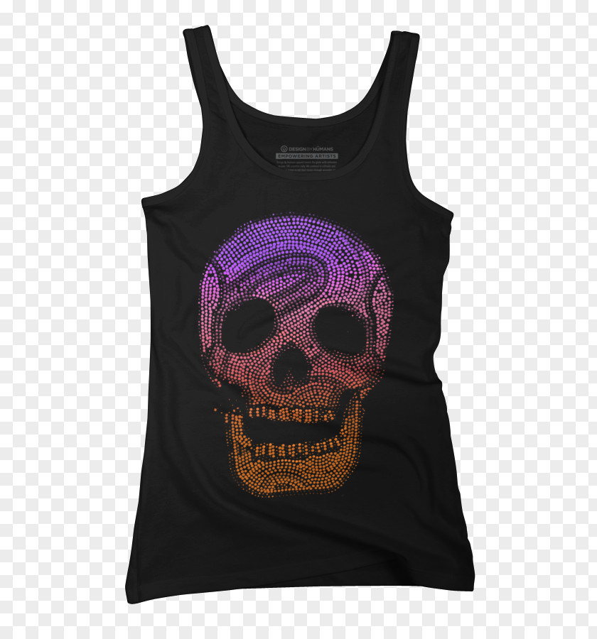 T-shirt Gilets Sleeve Skull Font PNG