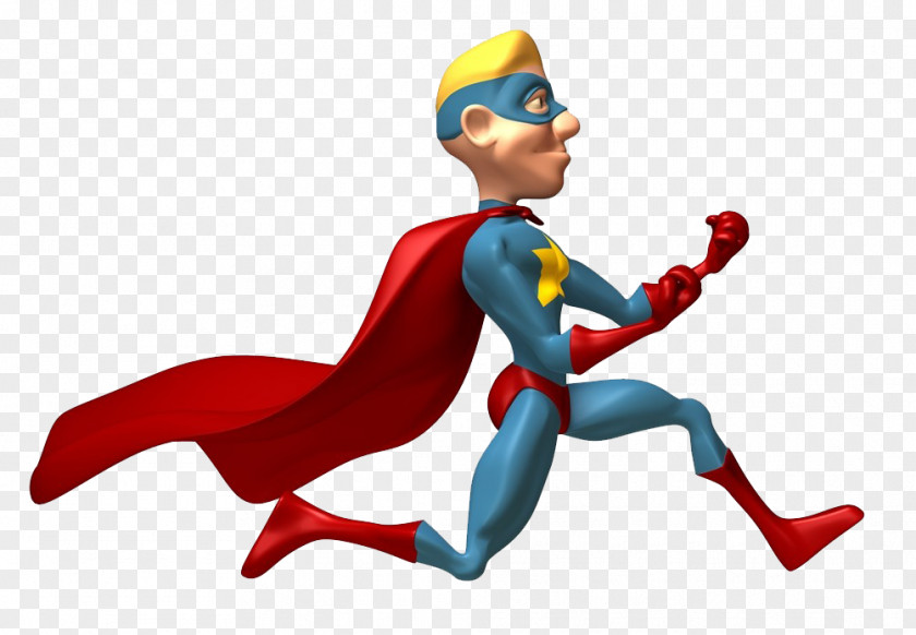 Running Superman Flash Clark Kent Superhero Clip Art PNG