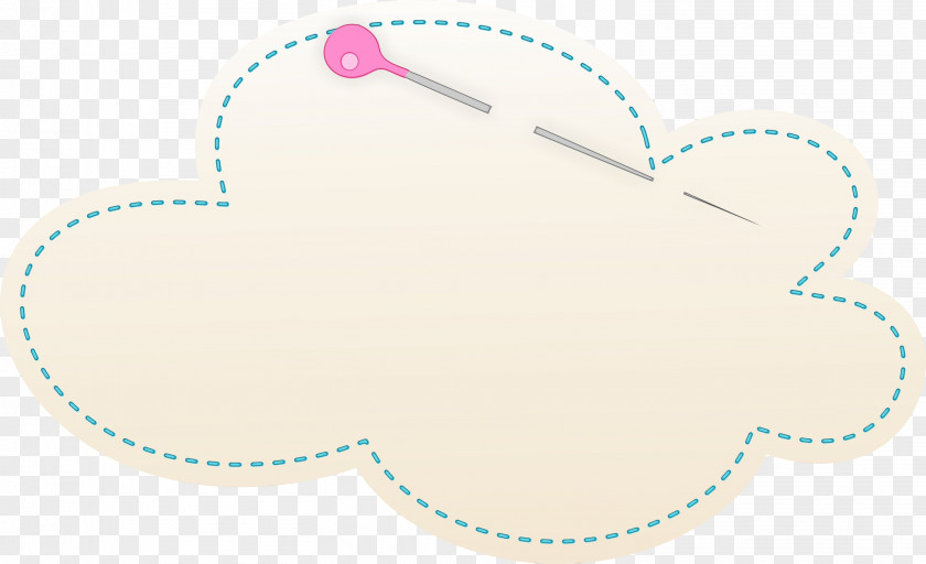 Turquoise Heart Cloud PNG