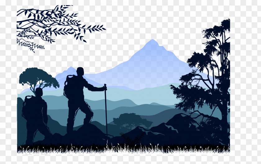 Backpackers Mountaineering Euclidean Vector Rock Climbing PNG