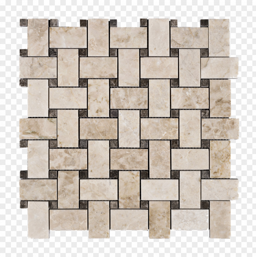 Mosiac Tile Carrara Marble Basketweave Mosaic PNG