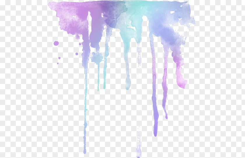 Purple Watercolor Painting Drip Photography PNG