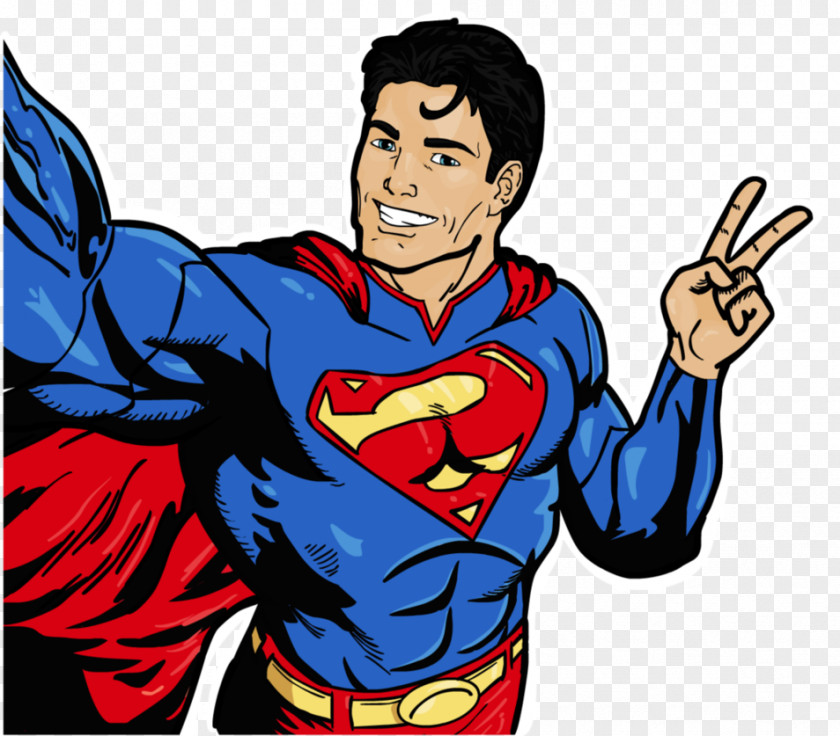 Selfie Superman Superhero Man Of Steel Drawing Comics PNG