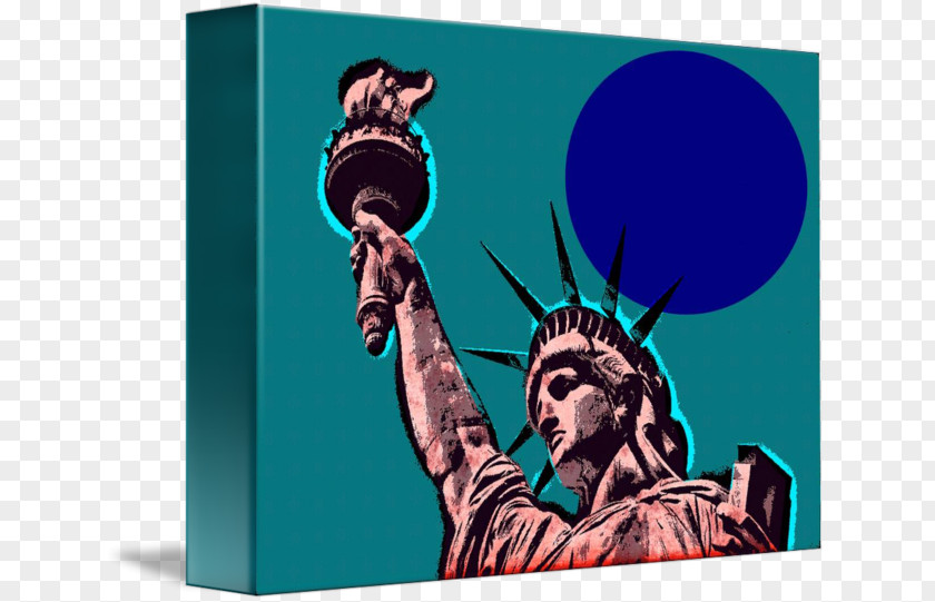 Statue Of Liberty Clip Art Human Behavior Poster Cartoon Teal PNG
