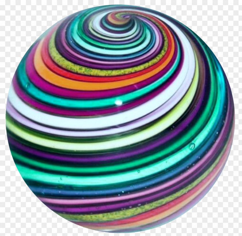 Beach Ball Balloon Sport Marble Spiral Glass Art Toy PNG