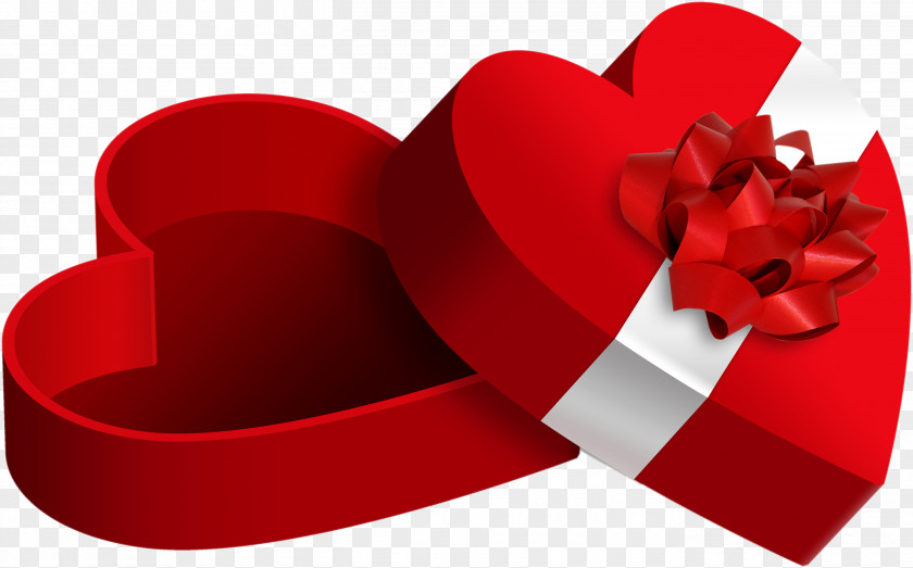 Gold Heart Valentine's Day Gift Clip Art PNG