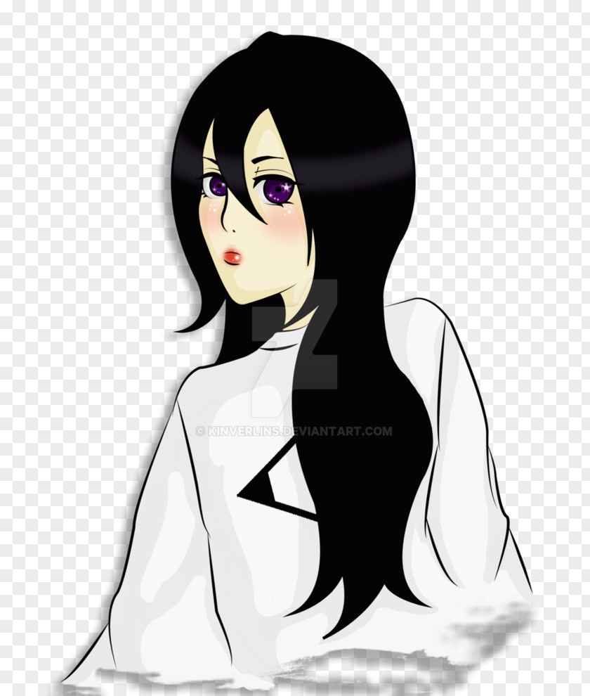 Long Hair Rukia Kuchiki Art Black PNG