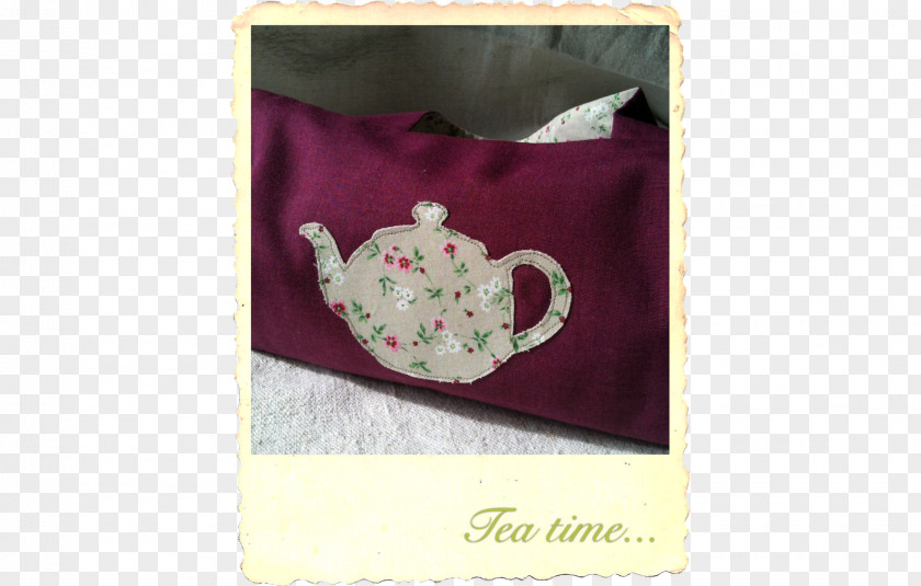 Tea Time Magenta Violet Brown Handbag PNG