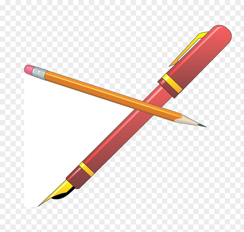 Cartoon Pen Paper Ballpoint Pencil PNG