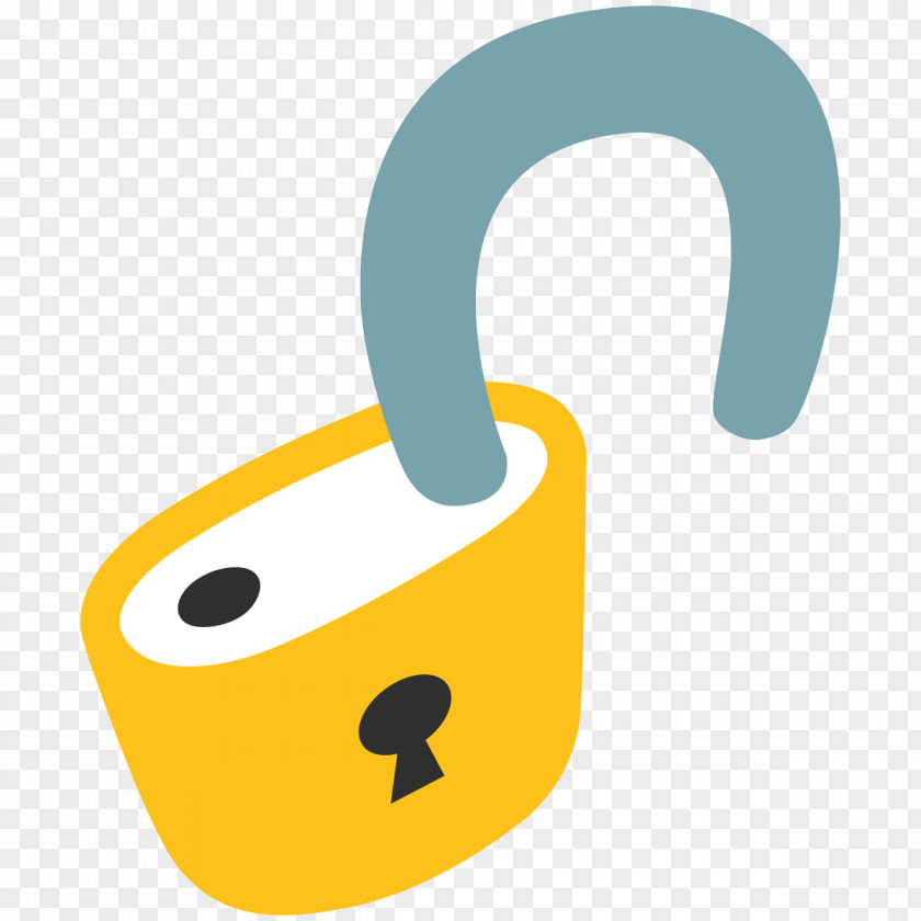 Database Open Lock Emoji Symbol Text Messaging Meaning PNG