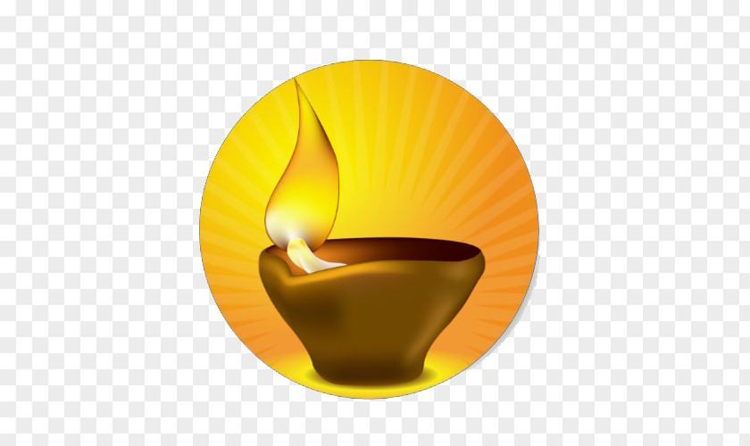 Kalash Diya Diwali Oil Lamp Sticker Light PNG