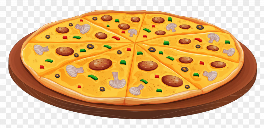 Pizza With Mushrooms Clipart Fast Food Pepperoni Clip Art PNG