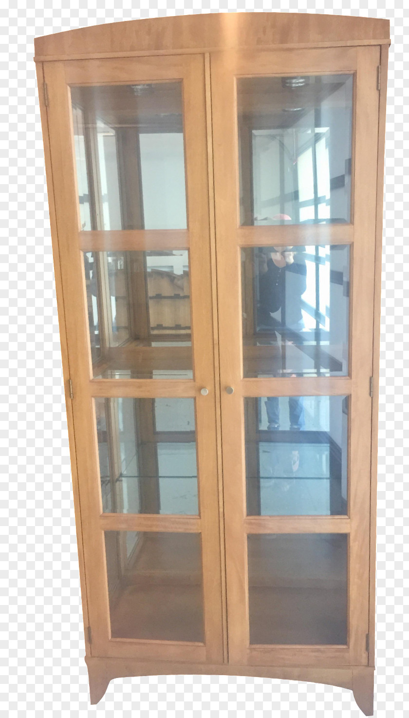 Curio Display Case Cabinet Glass Cupboard Ethan Allen PNG