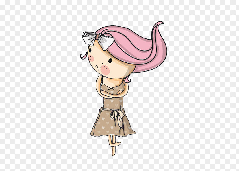 Angry Woman Cartoon Illustration PNG