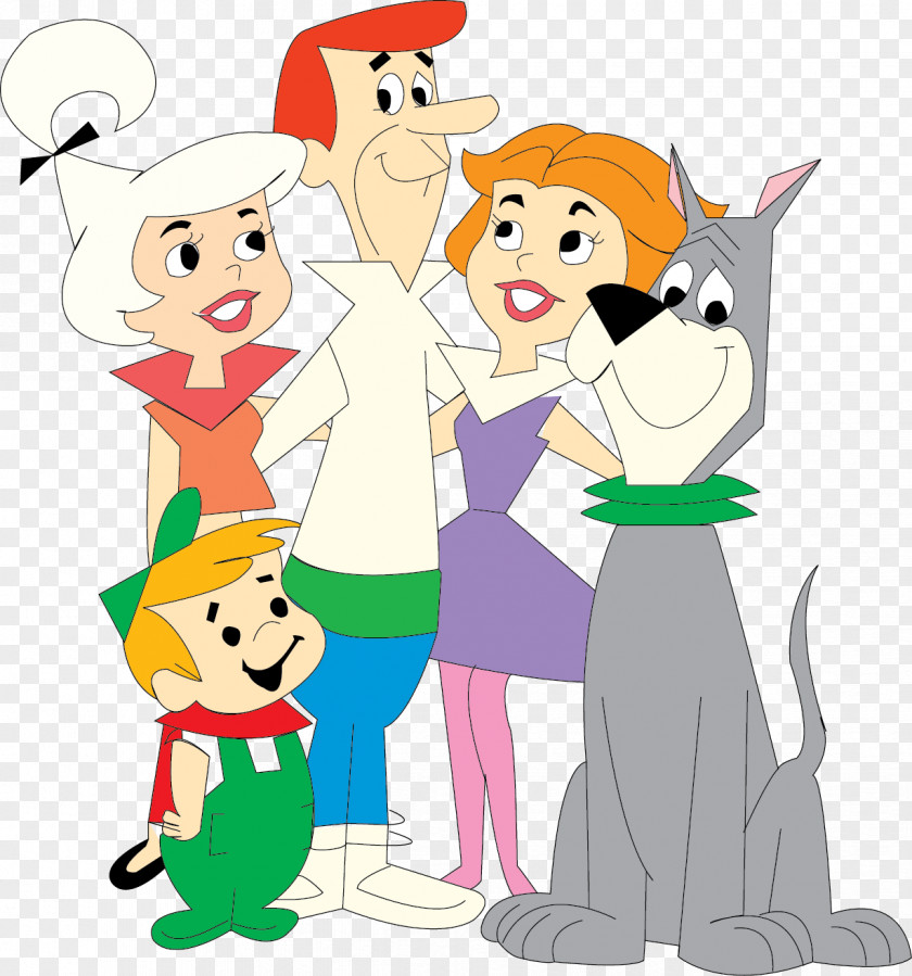 Vector Happy Family George Jetson Television Show Animated Series PNG