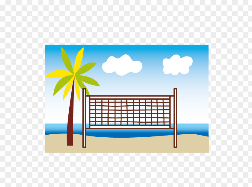 Beach Volleyball Net Illustration PNG