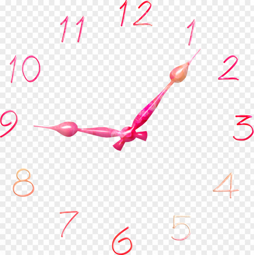 Pink Digital Clock Hands Newgate Clocks Aiguille PNG