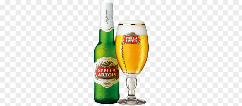 Stella Artois Beer PNG Beer, beer bottle and footed cup clipart PNG
