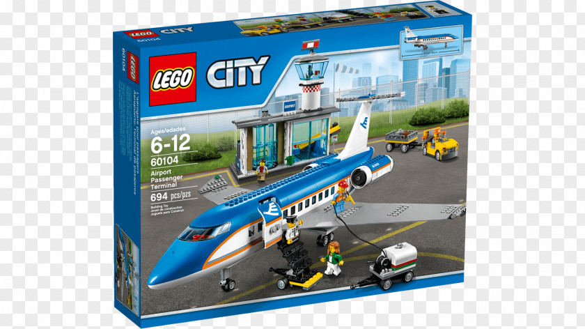 Toy LEGO 60104 City Airport Passenger Terminal Lego Airplane PNG
