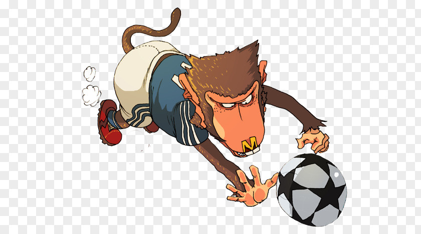 Zodiac Of Monkey Football Player SV Valkenswaard Chinese Cartoon PNG