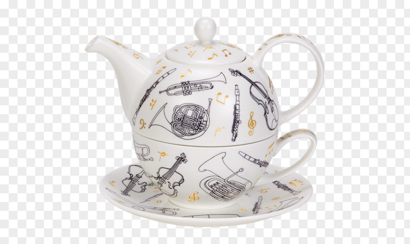 Tea Teapot Saucer Mug Kettle PNG