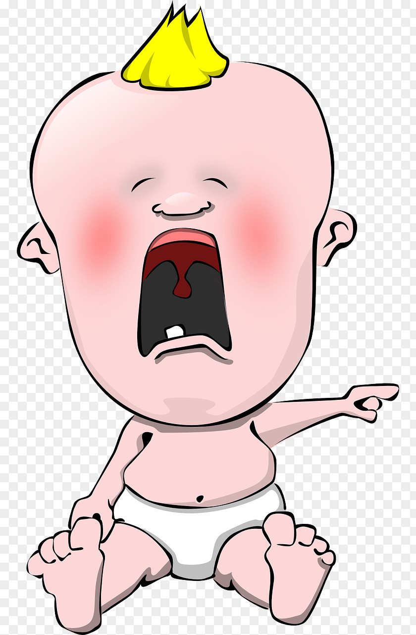 Crying Baby Infant Cartoon Clip Art PNG