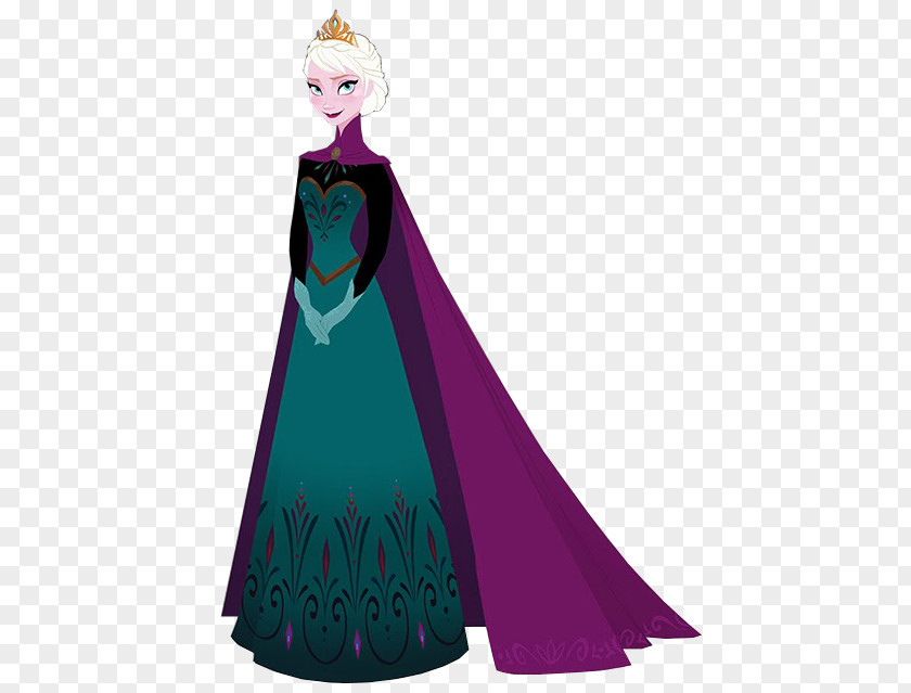 Elsa Anna Coronation Gown Disney Princess PNG
