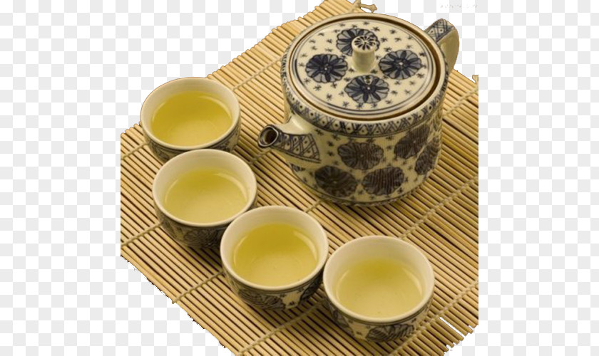 Blue And White Porcelain Tea Bamboo Mat Zen Culture Hu014djicha Anji County Oolong PNG
