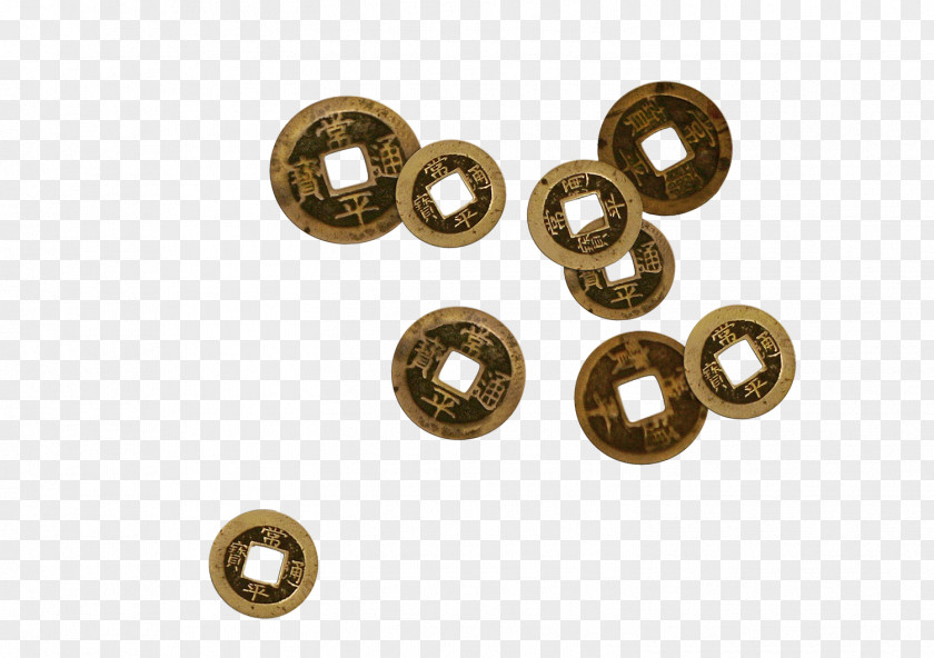 Coins China Brass Coin U53e4u9322u5e63 Cash PNG