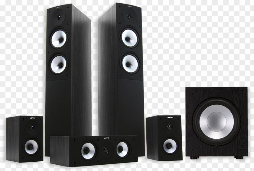 Home Theater JAMO S526HCS Black Cinema System Including Subwoofer Systems Loudspeaker S-526HCS3 Speakers 5.0 Pack PNG