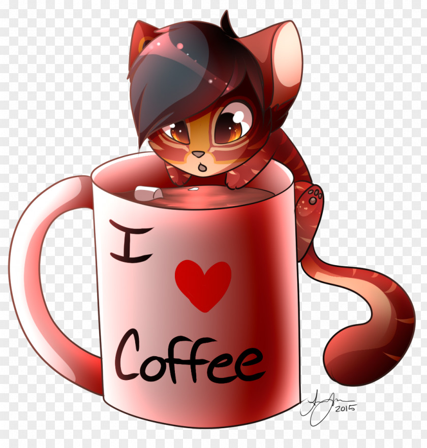 Hot Coco Kitten Coffee Cup Mug Whiskers PNG