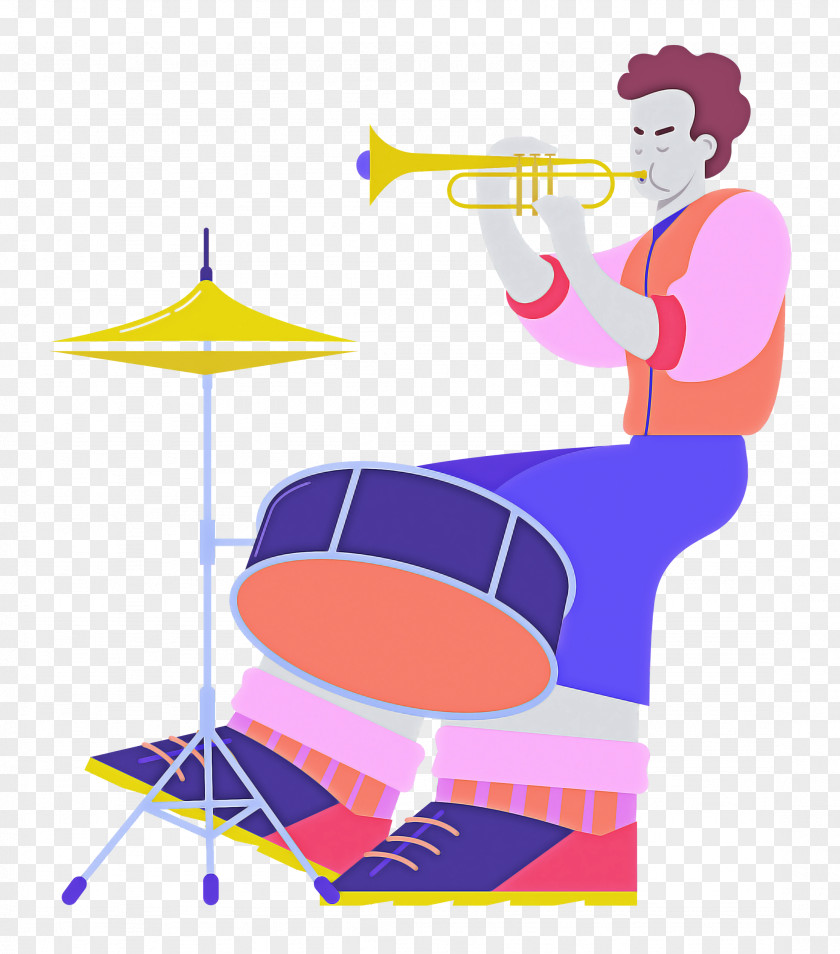 Playing The Trumpet Music PNG