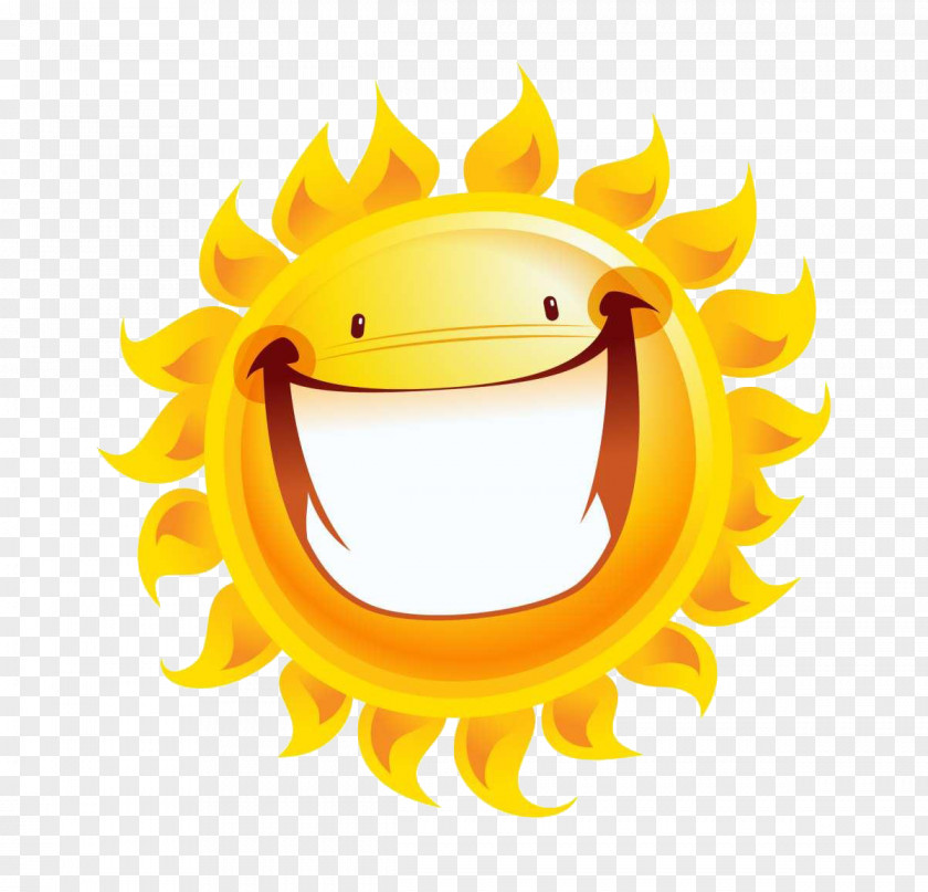 Cartoon Sun Royalty-free Smile Illustration PNG