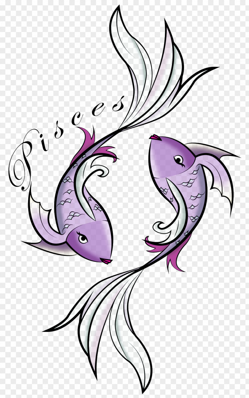 Pisces Transparent Image Tattoo Astrology PNG