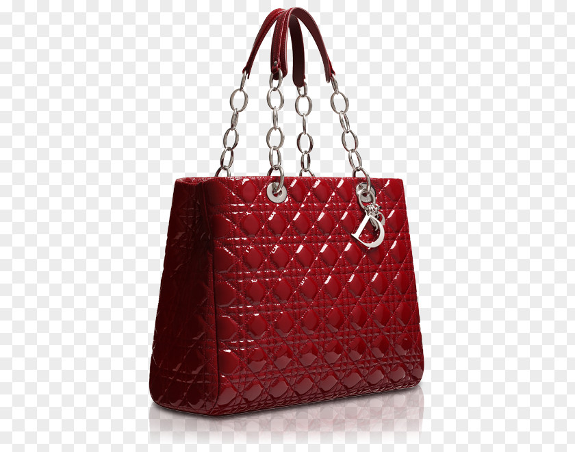 Red Shopping Bags Handbag Lady Dior Christian SE Tote Bag PNG