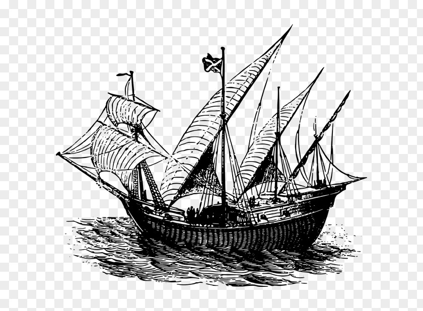 Ship 14th Century Sailing Clip Art PNG