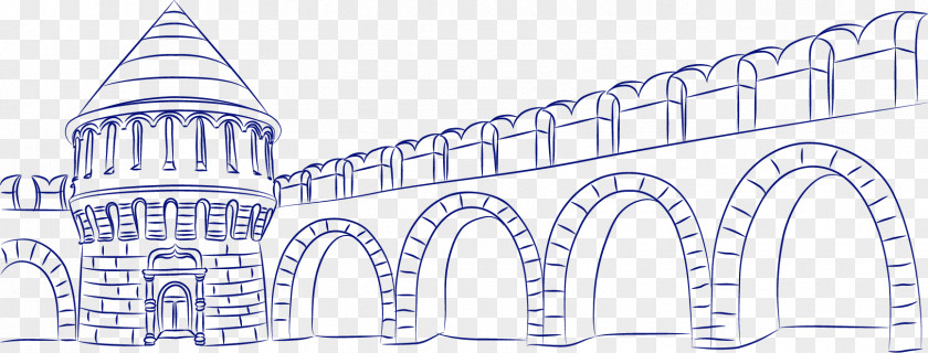 Vector Painted Palace Drawing Computer File PNG